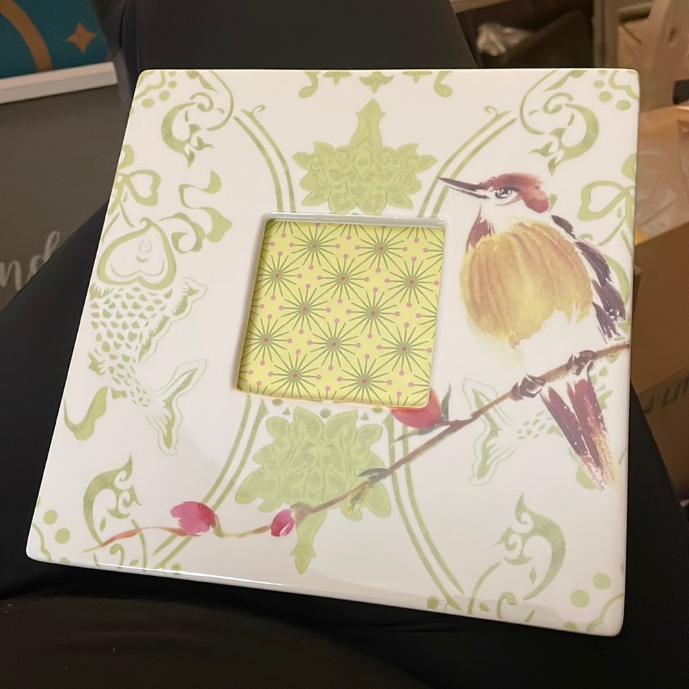 Whimsical Bird Ceramic Picture Frame